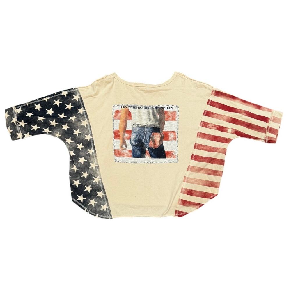 Easel Los Angeles Bruce Springsteen Born in the U.S.A. Patriotic Oversized Top L